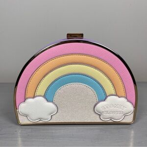 NWT Stoney Clover Lane x Target Purple Rainbow Crossbody Purse Clutch Gold Trim
